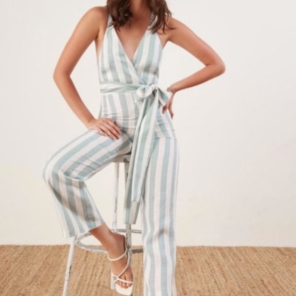 NWT reformation linen Dani jumpsuit